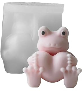 Moule en silicone souple en forme de grenouille pour décoration d'intérieur, savon, gâteau, chocolat, loisirs créatifs