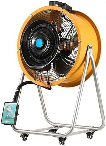 YXZQLOZ 220V industrial fan with high wind power for factory workshop, powerful electric fan, warehouse, floor fan, high power five-blade fan (50cm/20in)
