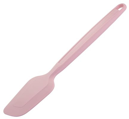 FACKELMANN x Pamela Reif Silikon-Teigschaber – 28 cm, Aus Platin-Silikon in Pastellrosa – Temperaturbeständig von -40 °C bis Plus 100 °C, Spülmaschinengeeignet - Designed in Germany