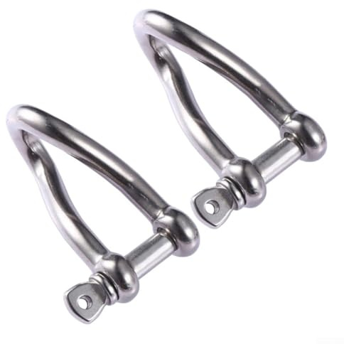 Manille torsadée en acier inoxydable 316 pour une utilisation marine et extérieure avec haute résistance à la traction et résistance, disponible en tailles 8 mm, 10 mm, 12 mm (12 mm)