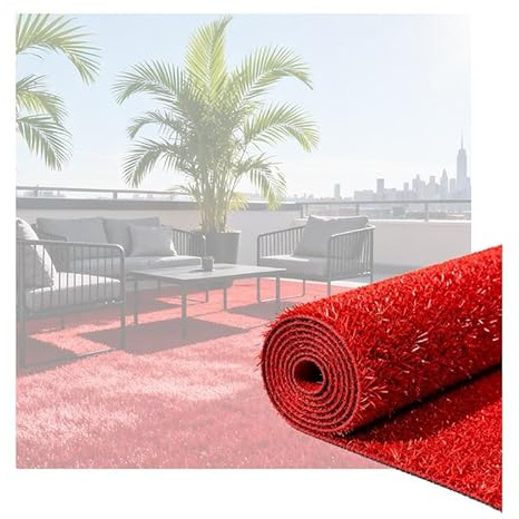 XLIHAWY Kunstrasen, Spielplatz Landschaft Rollrasen, Terrasse Rasenteppich, Leicht Zu Reinigen Mit Drainagelöchern(2x1.6m)