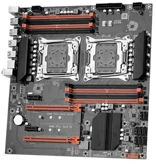Placa Base for Juegos X99 con CPU Dual DDR4 M.2 NVME USB3.0 E-ATX LGA2011-3 Compatible con CPU Xeon E5 2680 V4.