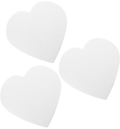 NOLITOY 3pezzi Base per Torta in Schiuma Forma di Cuore Pratico per Matrimoni Compleanni Shower Progetti Artistici Esposizioni