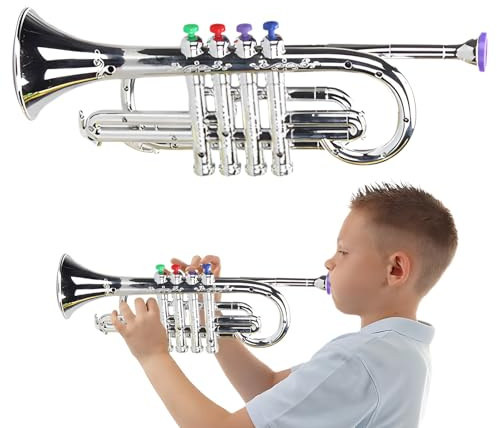 Trompete für Kinder , – modern Musikalisches Trompetenspielzeug Blasinstrument Lehrmittel, Eltern Kind Musikinstrumente , Mädchen Kleinkinder | Multipurpose Outdoor Indoor Utility