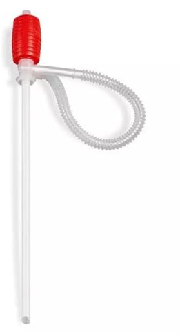 PARENCE - Pompe manuelle siphon pour transfert de liquides – Pompe d’aspiration universelle avec tuyau – Essence, eau, huile, carburant – Utilisation facile sans électricité
