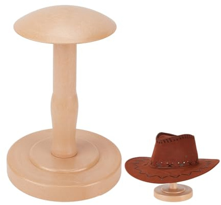 UNICRAFTALE Brauner Hutständer In Kuppelform Runder Huthalter Aus Kunststoff Für Cowboykappen Schreibtisch Perücken Helme Und Mehr (15.3x23cm)