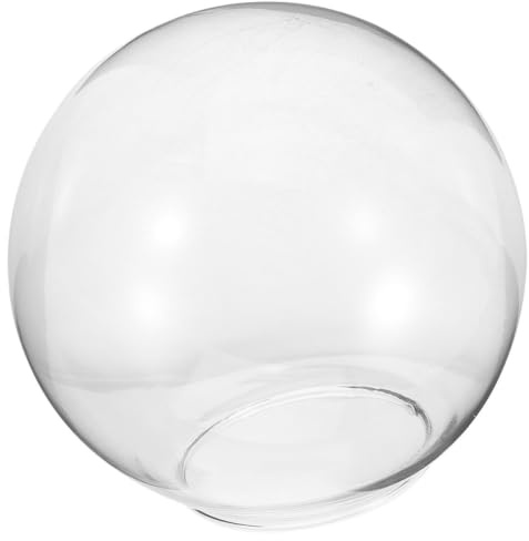 Pantalla de Lámpara de Cristal Transparente Globo de Vidrio | Tulipas para Lamparas Cristal, Repuesto de 1 Pieza, Ajuste de Boca Ancha