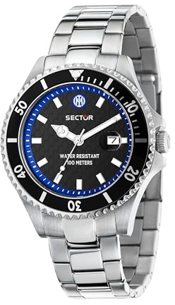 Sector No Limits Orologio Uomo, Tempo, Data, Analogico, 43 mm, Collezione 230, INTER Special Edition - R3253161063