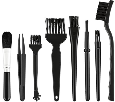 8 pièces Pinceau Nettoyage et Accessoires antistatiques pour Clavier, Ordinateur, téléphone et appareils électroniques, Parfait pournettoyage, kit Nettoyage Ordinateur, kitnettoyage Appareil Photo