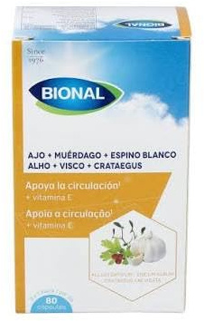 Pack de 2 envases Bional Ajo + Muérdago + Espino Blanco - 160 cápsulas en total