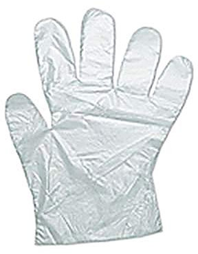 500 guanti PE monouso in polietilene con microgrip goffrata lunghi 280 mm per alimenti CE Dpi I EN 420-5CONF100