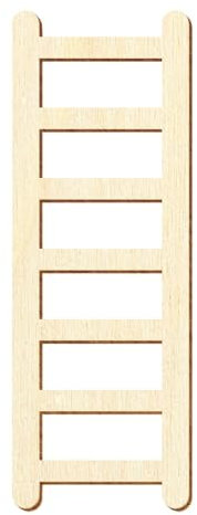 Holz Leiter Dekoleiter - 3-50cm Höhe - Basteln Deko Tischdeko, Größe:47cm, Pack mit:50 Stück