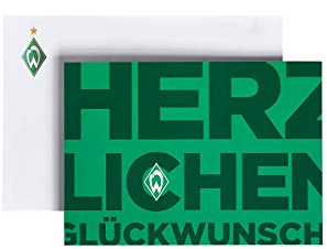 Werder Bremen SV Karte Glückwunschkarte Herzlichen