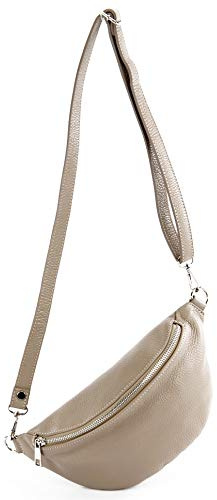 modamoda de T211 Damen Leder Hüfttasche Bauchtasche, handmade in Italy