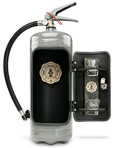 Deggelbam Firebar grau // LIMITED EDITION // Die edle Minibar für alle die etwas ganz besonderes und seltenes suchen // Feuerlöscher