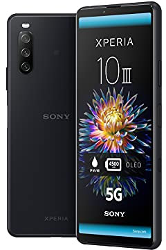 Sony Xperia 10 III 5G Smartphone (15,2 cm 21:9 Wide Full HD+ OLED Display, Triple-Kamera System, Android 11 SIM Free, 6 GB RAM, 128 GB Speicher, 24+6 Monate Herstellergarantie [Amazon Exklusiv]schwarz