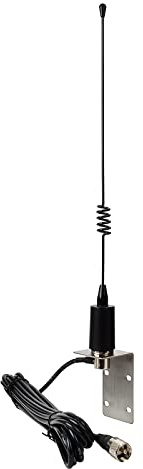 HYSHIKRA VHF Boat Antenna, 156-163Mhz Marine Anti-Corrosion Whip with 5M/16.4ft RG58 Coax Cable and L Shape Fender Bracket for Uniden Icom Yaesu Cobra Midland Two Way Radio Transceiver