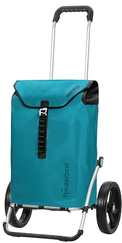 Andersen Shopper Royal aluminium vikbar med hjul Ø 25 cm och 49 liters ficka Ortlieb bensin grön