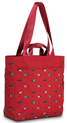 SKPAT - Borsa porta PC elegante per lavoro: 15.6 pollici, perfetta per uomo e donna con porta documenti - Scopri la nostra collezione di borse computer da lavoro!, Rosso