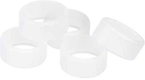 sourcing map Silikon-Gummibänder, rutschfest, 2,5 cm, transparent, für Geschenkpapier, Kordelwickel, Bündel, 5 Stück