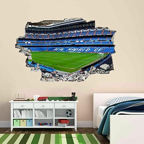 3D Wandtattoo Mauerloch Wandsticker Real Madrid Bernabeu Stadion Wandkunst Aufkleber Wandbild Kinderzimmer Wohnkultur selbstklebend Durchbruch Wandaufkleber 80x120cm