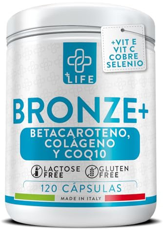 Betacarotene Integratore Abbronzatura 120 Capsule PiùLife Con Antiossidanti, Licopene, Acido Ialuronico, Integratore Melanina Pelle Stimolatore Abbronzatura Naturale E Duratura, Integratore Sole