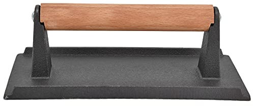 ANKROYU Gusseisen-Grillpresse, Robuste Grillpresse, Hamburger-Patty-Maschine Beschleunigt Die Garzeit Für Steak, Burger-Patty, Fleisch Und Speck