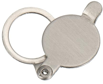 PATIKIL Türspion Abdeckung Guckloch 12mm Innendurchmesser Türlochabdeckung Ohne Aufkleber Gucklochabdeckung Sichtschutzblech für Türspion, Gebürstetes Nickel