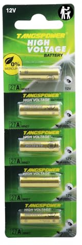 Batterien MN27 27A A27 8LR732 V27A LR27A L828 12V Batterie High-Voltage Batterie 27A 12 V Alkaline Mini V27A LR27A MN27 L828 A27 12 Volt Batterie 5 Stück (5)