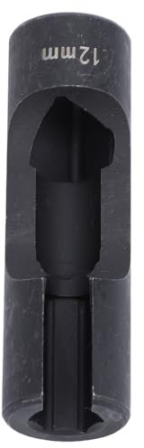 TKSE Steckschlüssel für Kraftstoffleitung, 1/2 Zoll Antrieb Chrom Vanadium Stahl Effizientes Entfernen von Befestigungselementen an Einspritzleitungen Gebogenen Rohren (12mm)