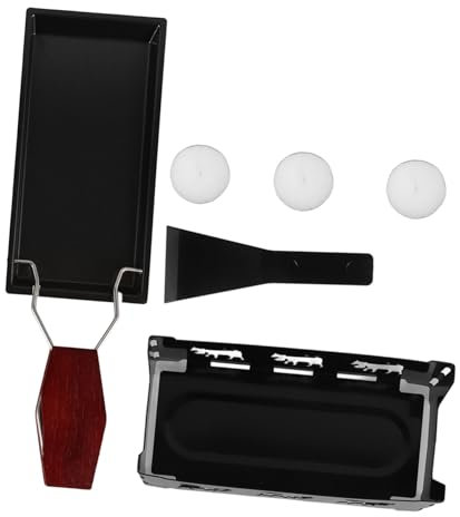 BUGUUYO Scioglitore Formaggio Per Raclette Teglia Carbonio Rivestimento Antiaderente Teglie Da Forno Per Cottura in Cucina Padella Per Manico in Legno