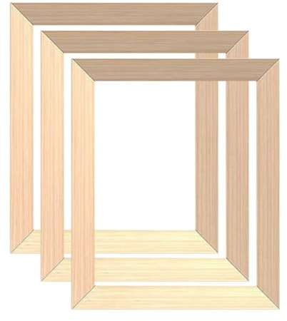 Cozylkx Ensemble De 3 Cadres en Bois, 15 x 20 Cm, Kit De Barres De Châssis pour Toile, Cadres pour Peintures Murales, Peintures à l'huile, Peinture par Numéros, Affiches