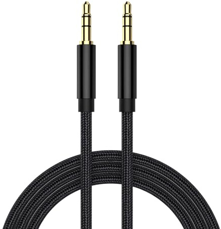 2 Pcs Aux Cable 3.5mm 3.3ft Braided Lead 1M, Durable Jack To Jack Cable, Headphone Wire, Audio 3.5mm Jack Compatible With Car, Laptop, Home Stereo, Speaker, Phone, Tablet, PC, Port, Music Player