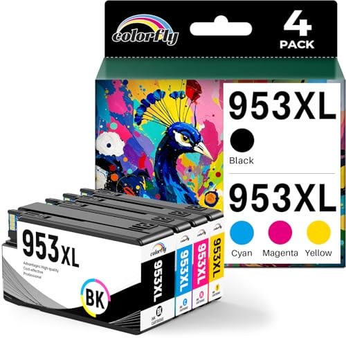 colorfly 953 XL Druckerpatronen NEW CHIP Kompatibel mit HP 953 953XL Multipack Kompatibel mit HP Officejet Pro 7720 Druckerpatronen, Officejet Pro 7240 8210 8720 8710 7730 8218 8715