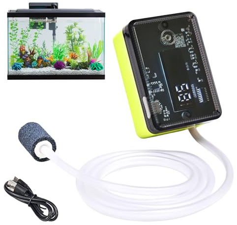 Husoiuy Aérateur pour Aquarium,Bulleur Rechargeable Transparent | Pompe à Air pour Aquarium de Grande Capacité - destiné à l'Entretien en Extérieur Bateau Camping Maison Voyage Étang Eau Douce et