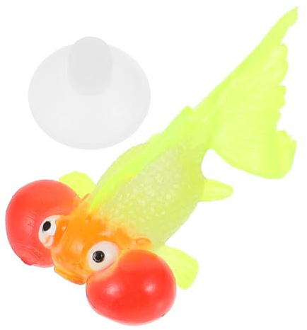 POPETPOP Silikon Goldfisch Aquarium Dekoration Leuchtend im Dunkeln Große Fisch Deko Umweltfreundlich Sicher für Fischbecken