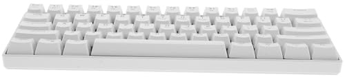SOIMISS Teclado Mecánico Blanco de 61 Teclas para PC y Portátil con Retroiluminación RGB, Teclas Multifuncionales y Alta Durabilidad para Gaming y Trabajo