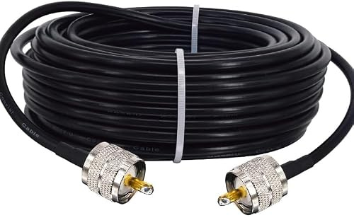 BOOBRIE Cavo UHF maschio a maschio PL259 10M Equivalente L MR200 UHF PL259 Cavo coassiale 50 Ohm Bassa Perdita per Antenna SWR Metro, Radioamatore, Radio CB, Radio HF-Superiore al RG58, Alta
