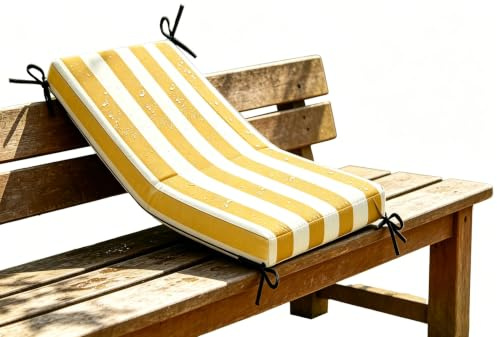 Kuddar för utomhusbruk trädgårdsbänkdyna randig 170 bänkdyna utomhus 100 cm med fästband, 5 cm tjock, rektangulär bänkdyna för uteplats och sittdynor för gungstol