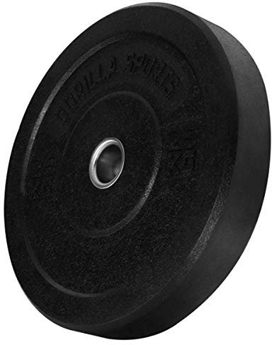 GORILLA SPORTS® Olympia Hantelscheiben - 5, 10, 15, 20, 25, 30, 40, 50 kg Gewichte, 50mm Bohrung, Einzeln/Set, Gummiert - Bumper Plates, Olympiascheiben, Gewichtsscheiben