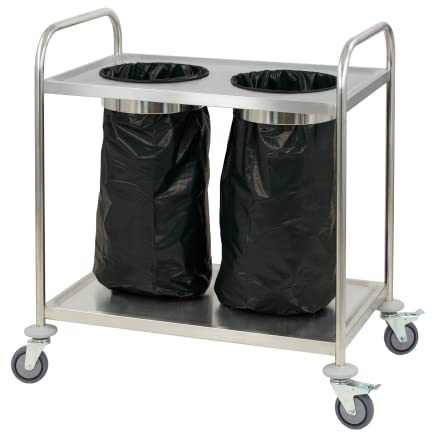 Casselin CCIPP - Chariot en inox porte poubelle