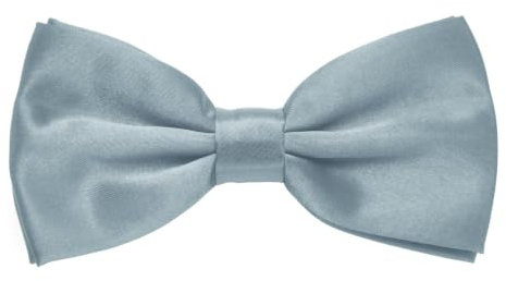 MASADA Herren Fliege glänzend und stufenlos verstellbar, handgefertigt mit Hakenverschluss - 12 x 6 cm 100% Polyester