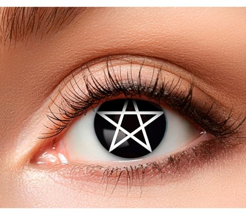Boland - Farbige Motiv Kontaktlinsen, 2 Stück, ohne Sehstärke, Monatslinsen für 3 Monate, Karneval, Mottoparty, Halloween