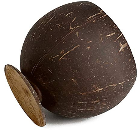 Joocyee Tasse de Noix de Coco Naturelle - Boisson Froide, Bière, Café en Couleur Bois