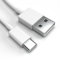 Justcom USB-C Ladekabel für LG K61 Weiß 3 m Handy Schnellladekabel Datenkabel