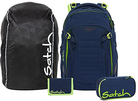 Satch Match Schulrucksack Set 4tlg. Streetwalk Edition (Toxic Yellow)