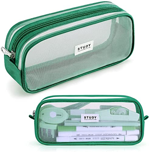KALIDI Clear Pencil Case Large Pen Bag Stationery Pouch for Student School