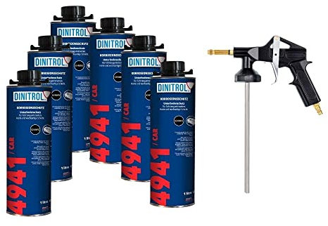 Dinitrol 4941 Unterbodenschutz 1,0L & Vaupel 2000HGS Set (6X Dinitrol)