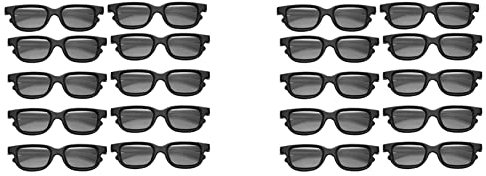mansH 20 Stück Polarisierte Passive 3D-Brille für 3D-Fernseher Echte 3D-Kinos für 3D-Gaming und TV-Rahmen