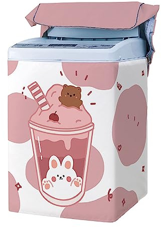 Odot Washing Machine Cover Top Load Waterproof Dustproof Washer Machine Dryer Protector Sunscreen Washer Dryer Cover for Most Top Load Washer Dryer (XXL,pink)